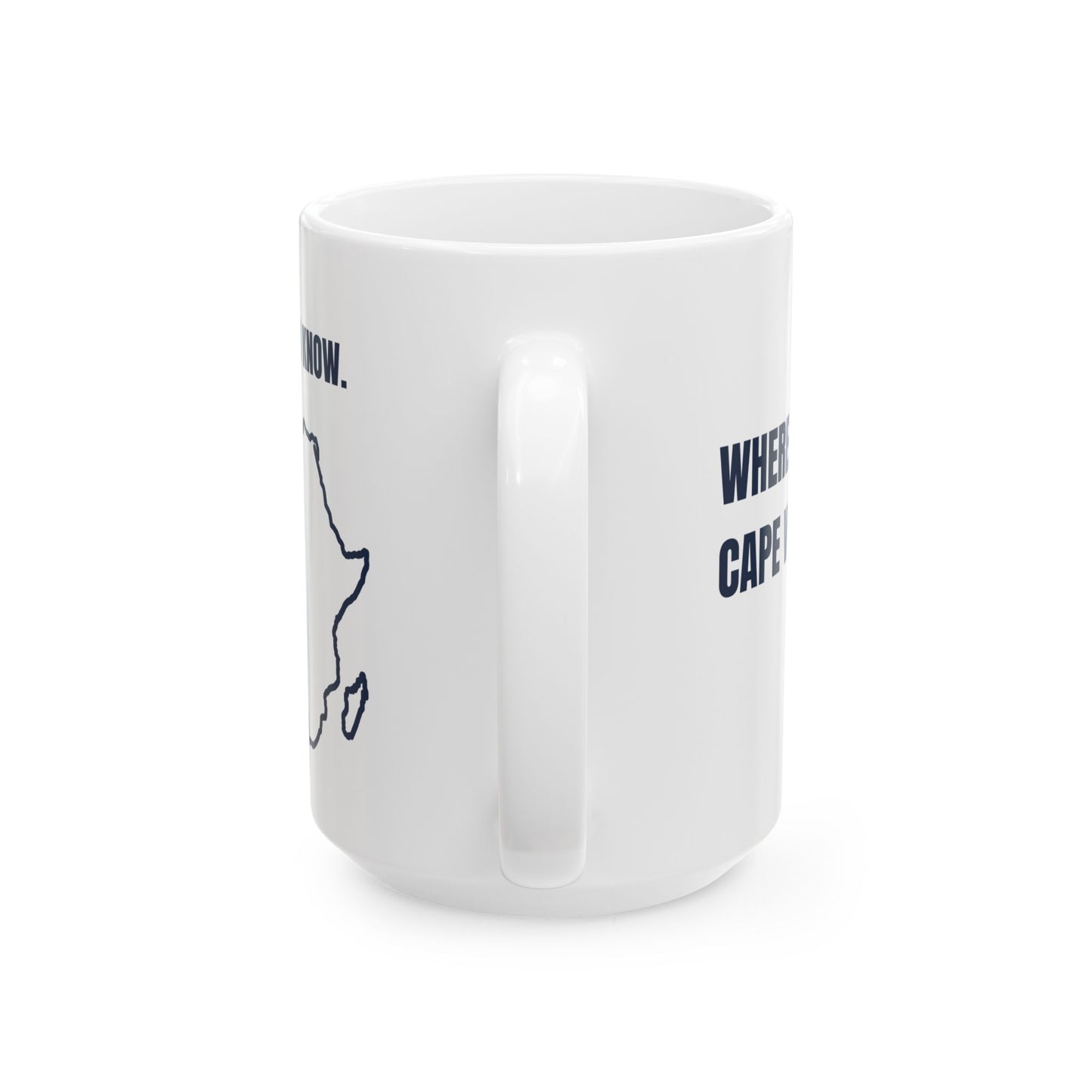 Where Is Cape Verde? | Funny Double-Sided Coffee Mug | Africa Map Gift | Cabo Verde Souvenir (11oz, 15oz)