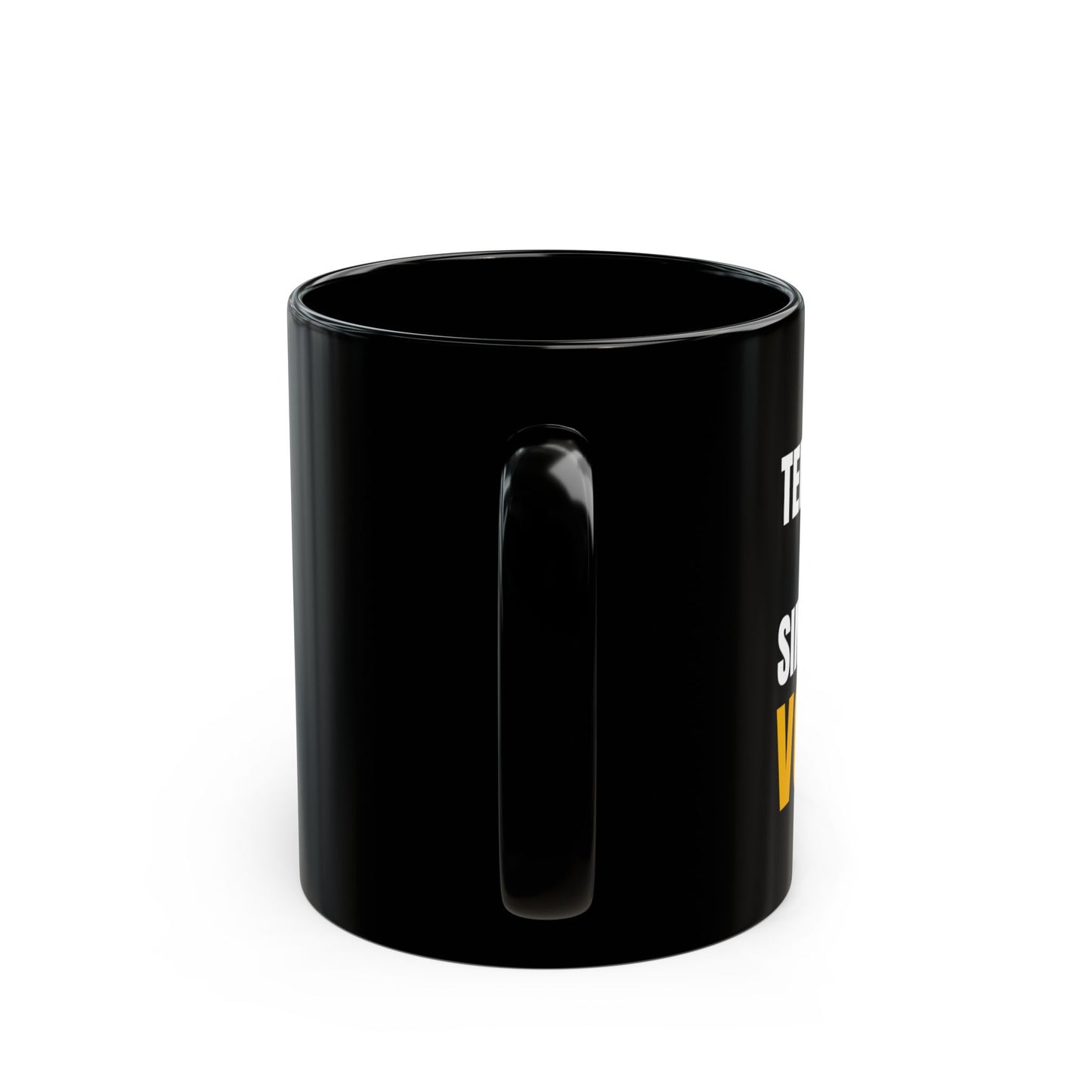 Tem Proteção? Sim. Vozinha. Funny Cape Verde Coffee Mug | Cape Verde Gift | Black Ceramic Mug | 11oz
