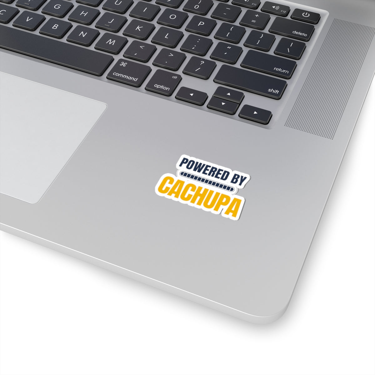 Sticker — “Powered by Cachupa” Vinyl Laptop Sticker (Cape Verdean Pride)
