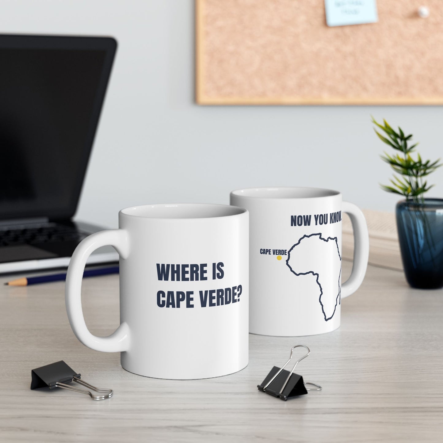 Where Is Cape Verde? | Funny Double-Sided Coffee Mug | Africa Map Gift | Cabo Verde Souvenir (11oz, 15oz)