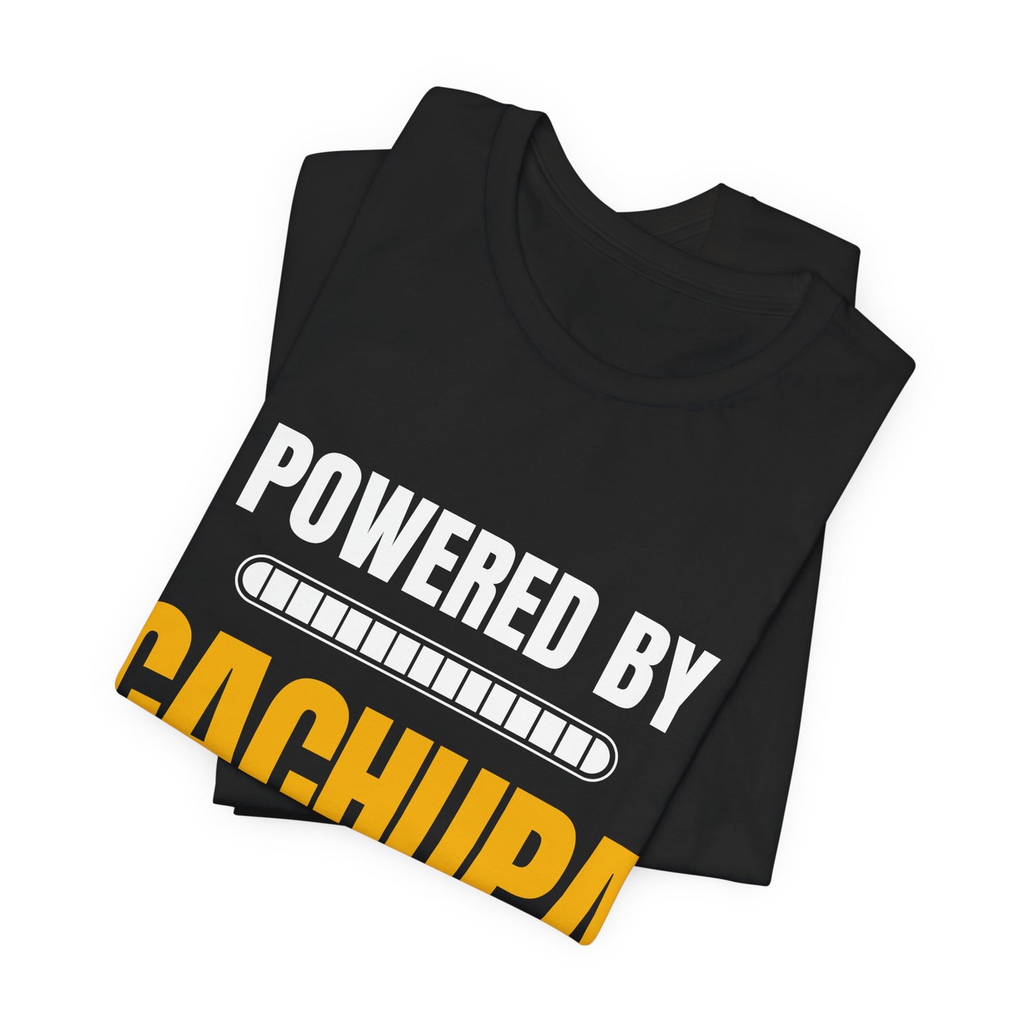 Powered by CACHUPA T-Shirt | Funny Cape Verde Food Shirt | Cabo Verde Gift | Unisex Graphic Tee