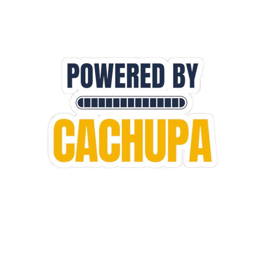 Sticker — “Powered by Cachupa” Vinyl Laptop Sticker (Cape Verdean Pride)
