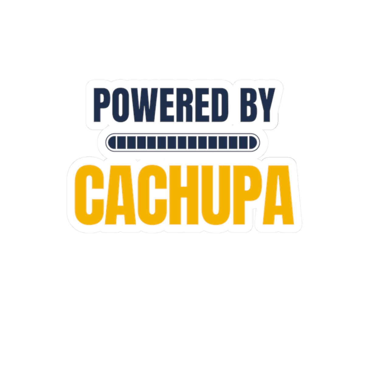 Sticker — “Powered by Cachupa” Vinyl Laptop Sticker (Cape Verdean Pride)