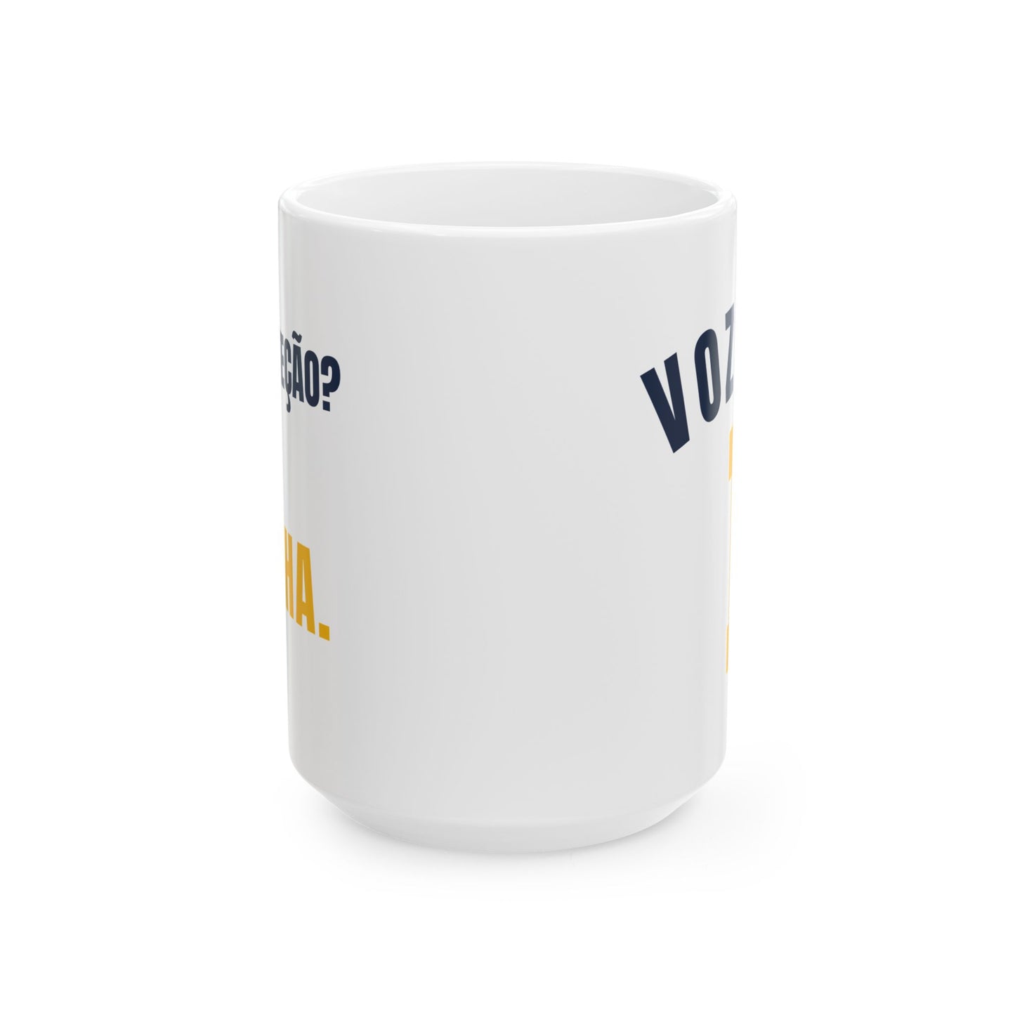 Tem Proteção? Sim. Vozinha. | Funny Cabo Verde Football Mug | Blue Sharks Coffee Cup