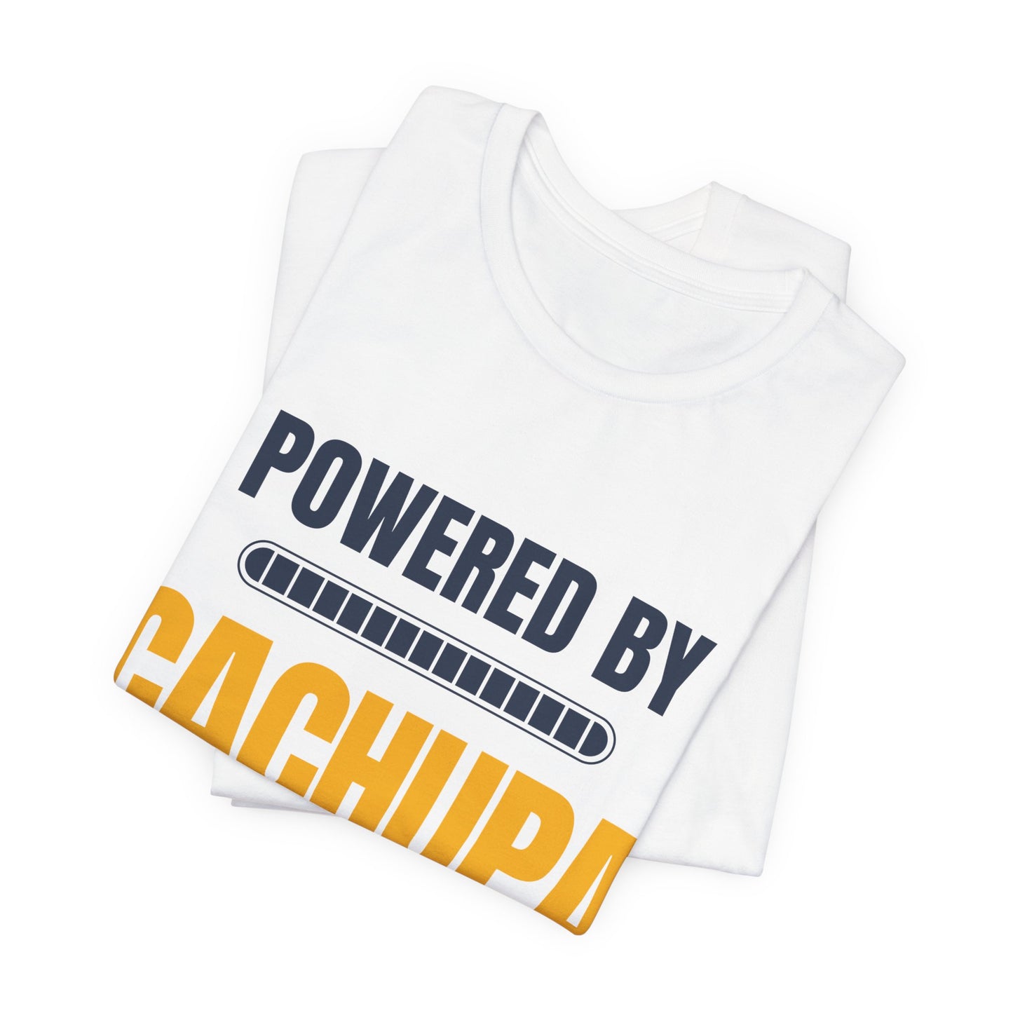 Powered by CACHUPA T-Shirt | Funny Cape Verde Food Shirt | Cabo Verde Gift | Unisex Graphic Tee