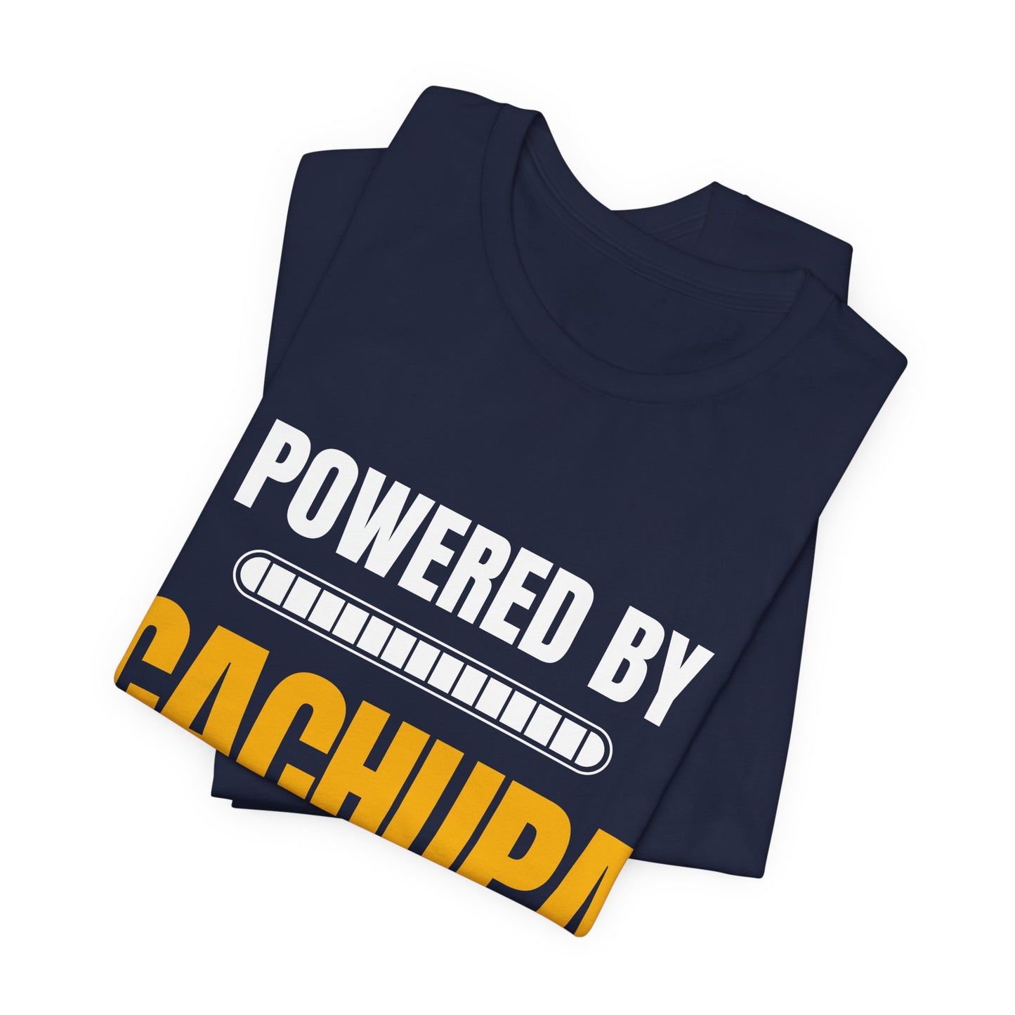 Powered by CACHUPA T-Shirt | Funny Cape Verde Food Shirt | Cabo Verde Gift | Unisex Graphic Tee