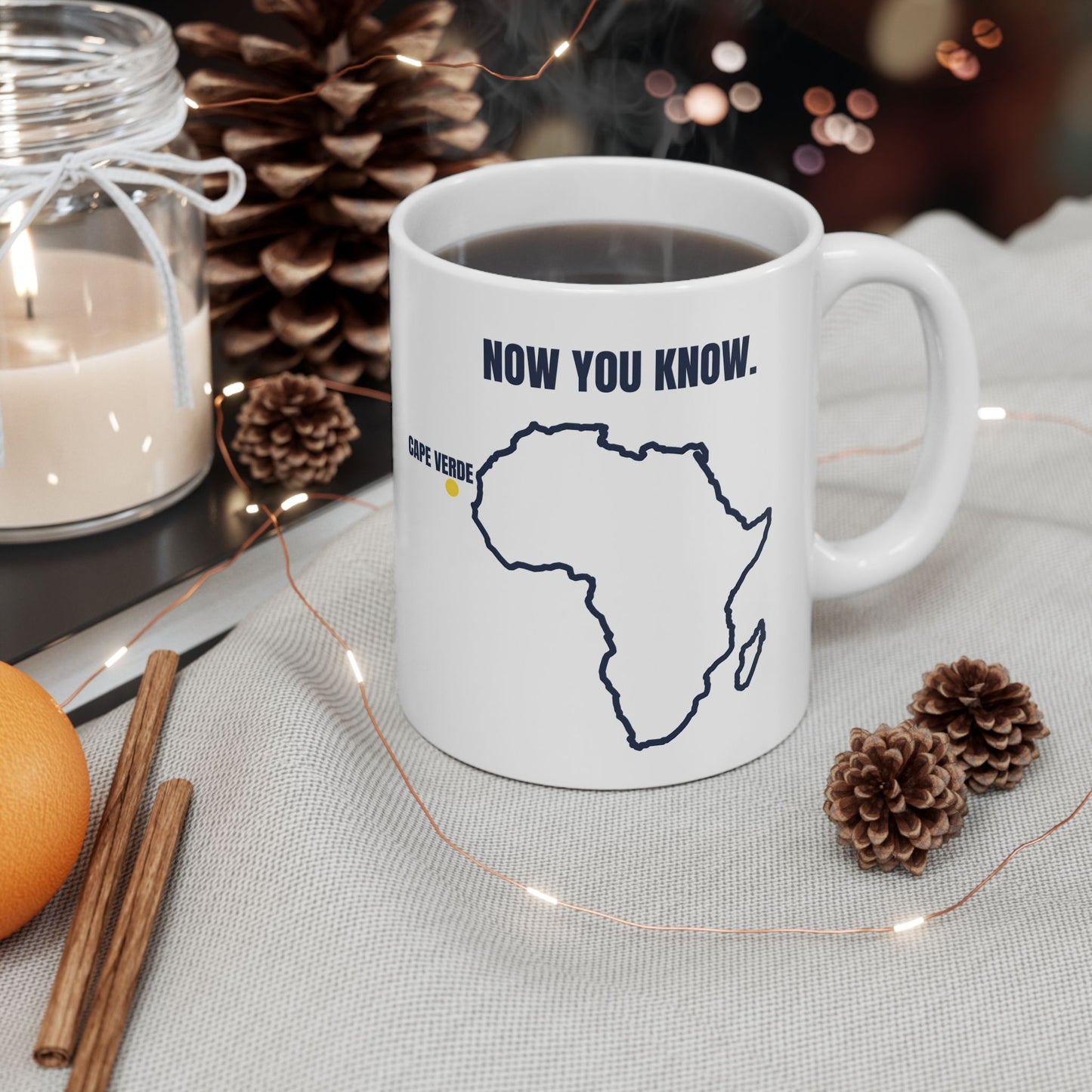 Where Is Cape Verde? | Funny Double-Sided Coffee Mug | Africa Map Gift | Cabo Verde Souvenir (11oz, 15oz)