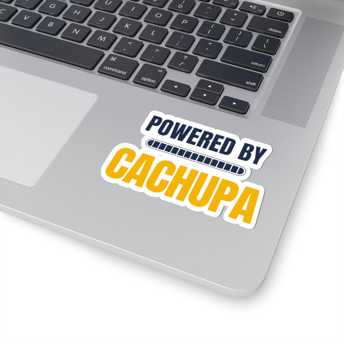 Sticker — “Powered by Cachupa” Vinyl Laptop Sticker (Cape Verdean Pride)