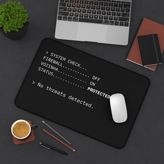 Funny Desk Mat - Firewall: OFF I Vozinha: ON I Protected' Office Mouse Pad I Cape Verde