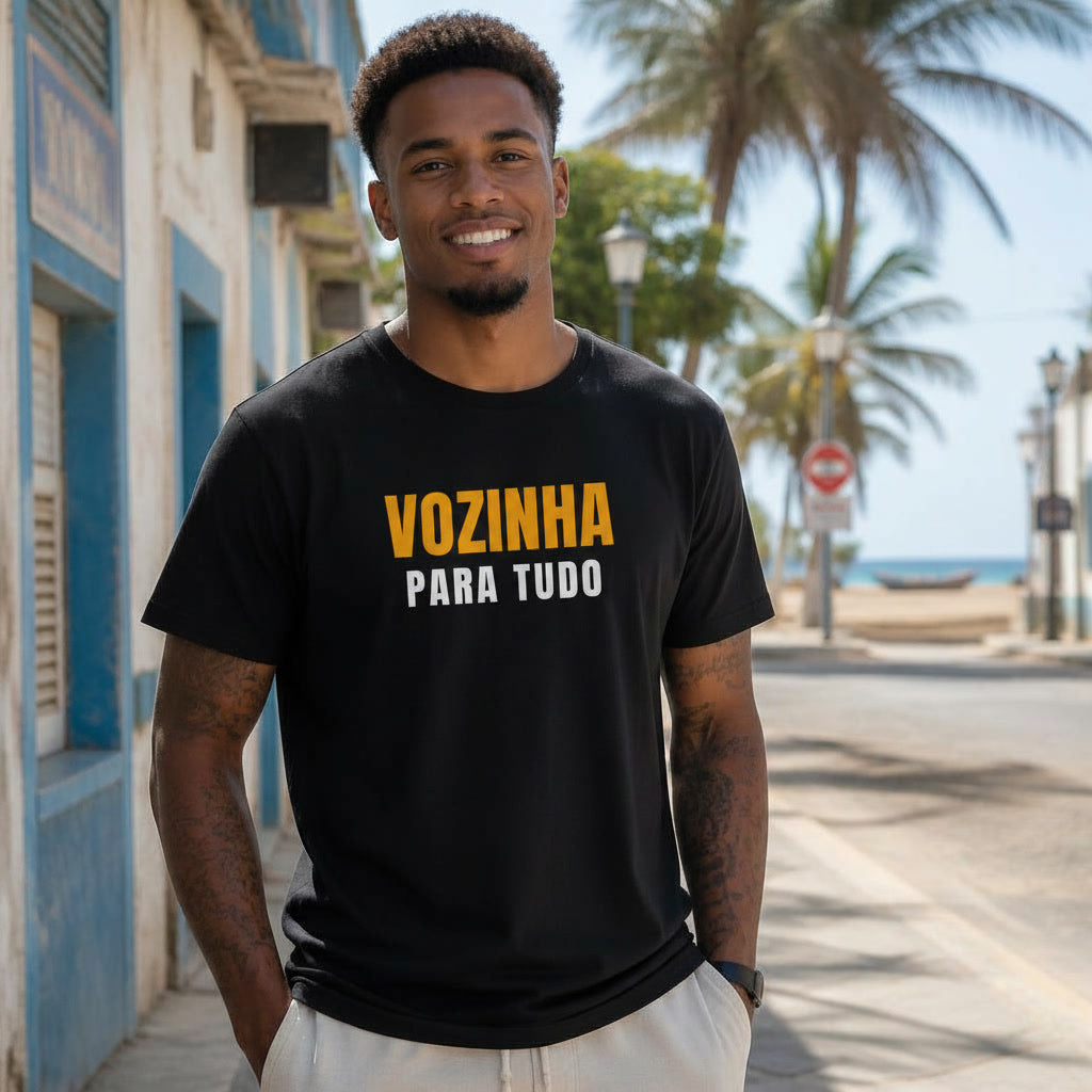 Vozinha Para Tudo T-Shirt | Funny Cape Verde Football Fan Shirt | Blue Sharks Supporter Gift